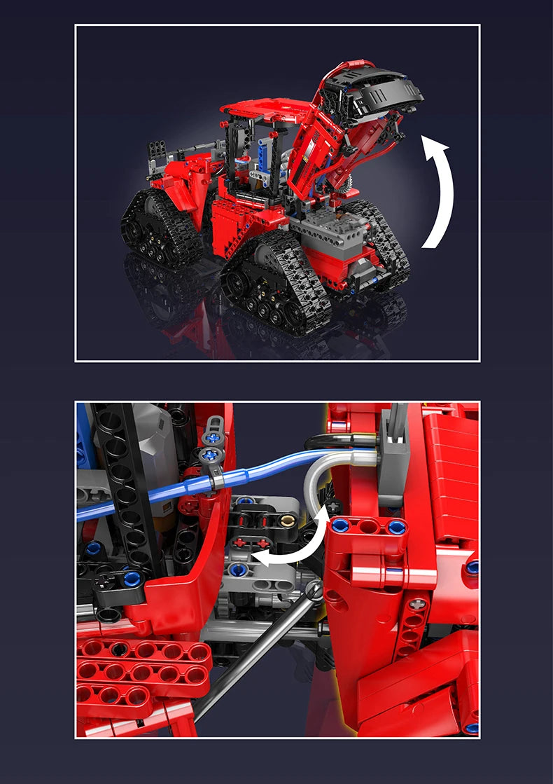 Mould King 18020 Technical Car Toys MOC-35270 APP&RC Pneumatic Crawler Tractor Building Block Brick Set Kids Christmas Gift.