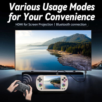 ANBERNIC RG40XX H Retro Handheld Game Console 4.0 Inch IPS Screen Linux System Built-in 64G TF Card 5488 Games Support HD-TV Out.
