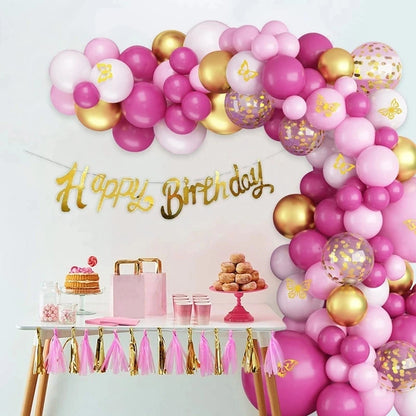 Macaron Rosa Ballon Girlande Bogen Kit Hochzeit Geburtstag Party Dekor Kinder Roségold Latex Ballons Babyparty Dekorationen Kette.