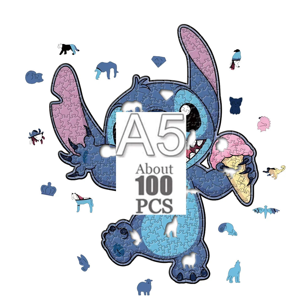 Cartoon animal wooden puzzle Film elements figure Popular classics wood jigsaws for adult kids Educational toy.