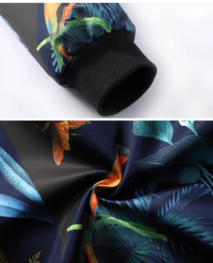 Spring new men's handsome printing men's jacket, fashion casual youth Slim sports jacket, Asian size M-6XL.