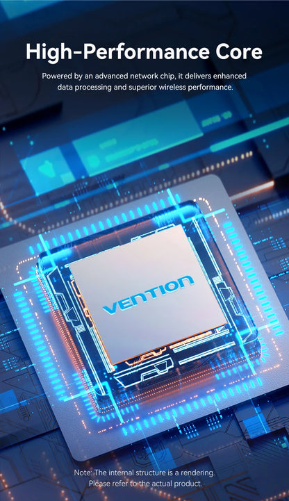 Vention New USB WiFi 6 Adapter 5G/2.4G 600Mbps Wireless WiFi Receiver Antenna Network Card Dongle LAN for Laptop PC Win 10/11.