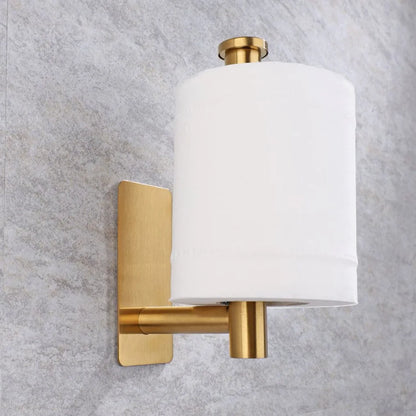 Selbstklebender Papierhalter aus Edelstahl, gebürstetes Gold, Schwarz, Weiß, Ständer für Küche, Badezimmer, Toilettenpapier, Handtuchrolle, Regal, Taschentuch zum Aufhängen