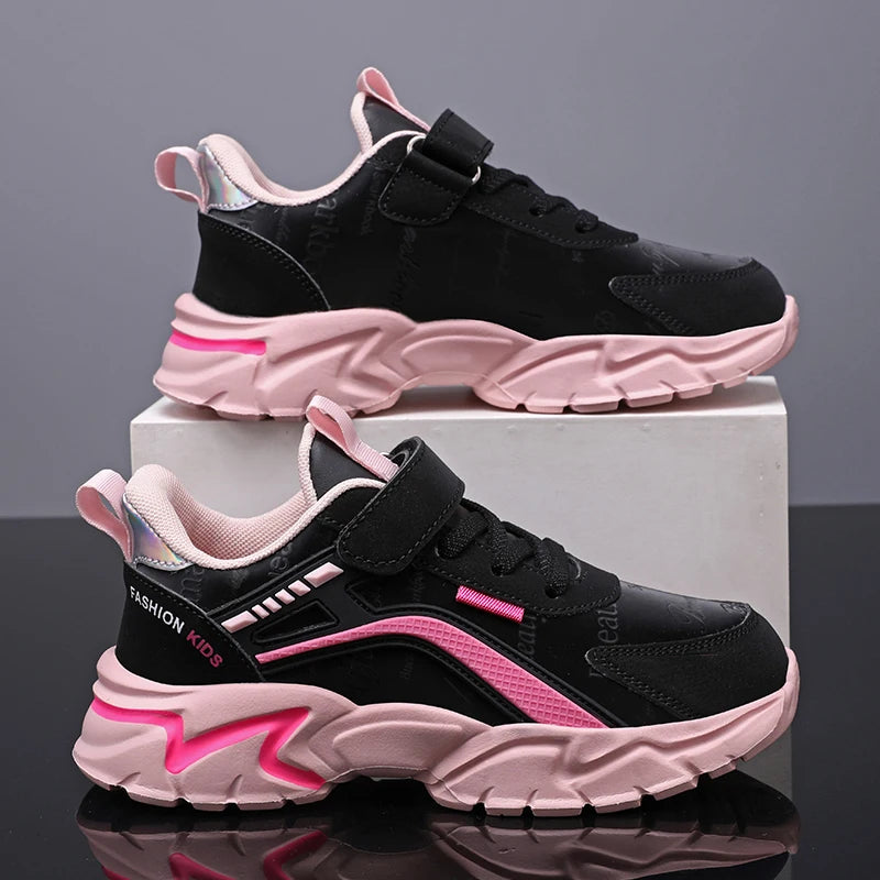 Kids Casual Boys Shoes Soft Sole Kids Shoes Non-slip Sneakers Shoes Outdoor Student's Children Pink Girls Sport Walking Footwear.