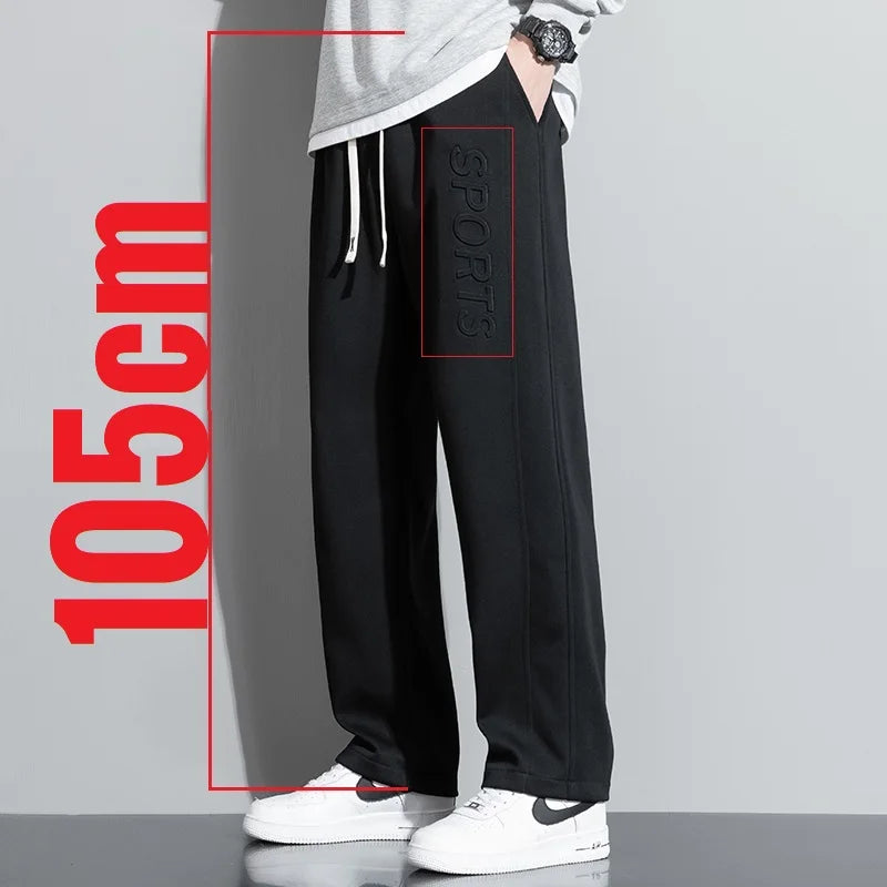 Extra Long leg Length Men's Tall Pants Elastic Waist Sweatpant Male Black Stretch Sport Jogger Trouser 190 Cm 195 107 115 200cm