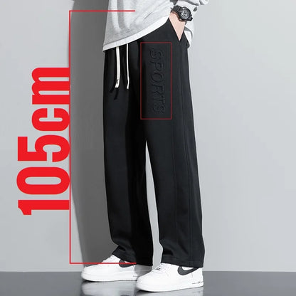 Extra Long leg Length Men's Tall Pants Elastic Waist Sweatpant Male Black Stretch Sport Jogger Trouser 190 Cm 195 107 115 200cm