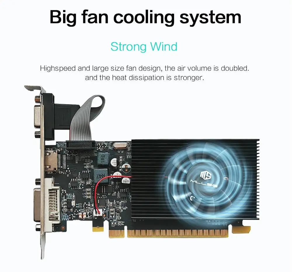 MLLSE GT 730 4GB GT 740 4GB Graphics Card GDDR3 128Bit DVI VGA PCI-E 3.0 Geforce GPU Gt 730 Gaming Video Card Placa De Video.