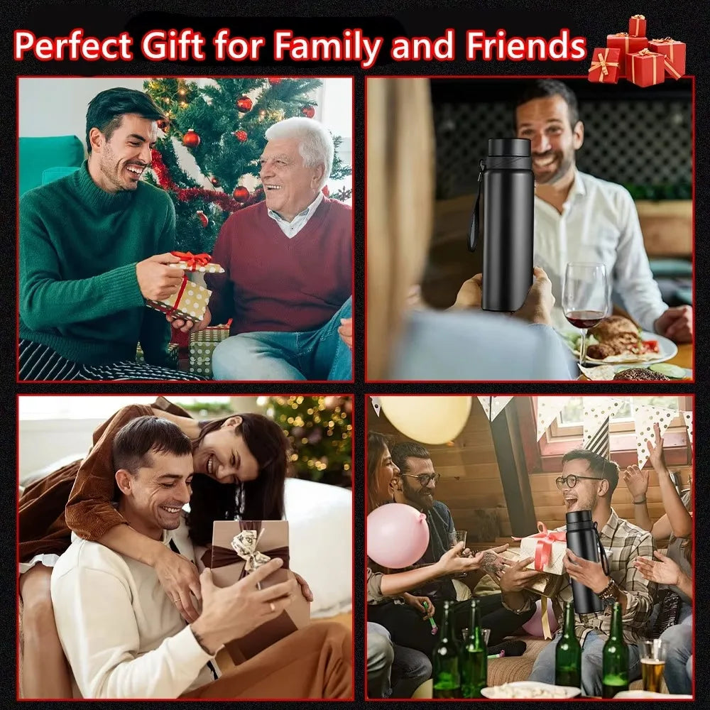 1L Stainless Steel In-vehicle Thermos Water Bottle Keep Cold and Hot Water Bottle Thermos for Water Tea Vacuum Flasks.