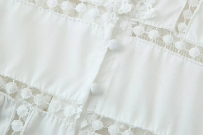 Modisches Slim-Fit-Midikleid mit V-Ausschnitt für Damen, Sommer 2022, aushöhlen, Spitzenbesatz, elegantes Kleid J5C226, knielang.