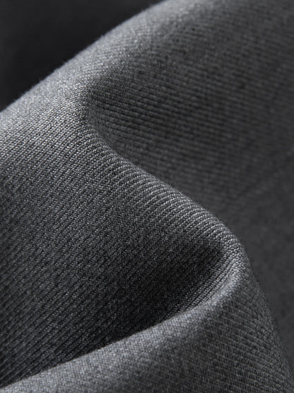 FSLE College Style Gray Retro Pleated Skirt For Women Autumn 2025 New Arrival Commuter Officelady Chic Long Skirt 25FS13198.