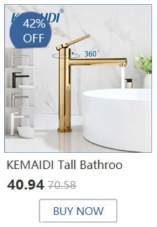 KEMAIDI Luxuriöses 23-Zoll-Badezimmerwaschbecken, goldene Keramikwaschbecken über der Theke, ovales Badezimmerwaschbecken mit goldenem Wasserfall-Wasserhahn-Mischbatterie