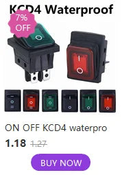 1 Stück Ein/Aus SPST runder wasserdichter LED-Wippschalter für Boote, 12 V, 220 V, Ein-/Aus-Schalter, Ein-/Ausschalten von тумpligр Lire.