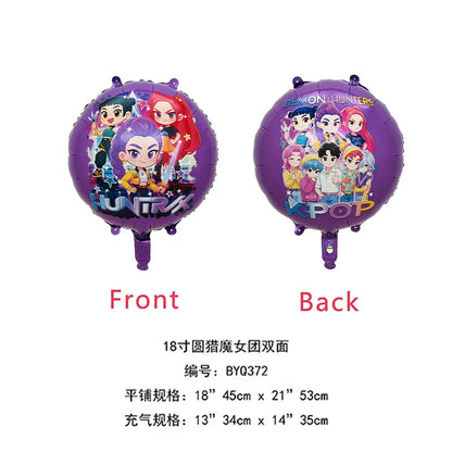 K Pop Dämonenjäger Party Ballon Kind Mädchen Alles Gute zum Geburtstag Party Dekoration Set 1-9. Nummer Ballon Banner Hintergrund Babyparty.