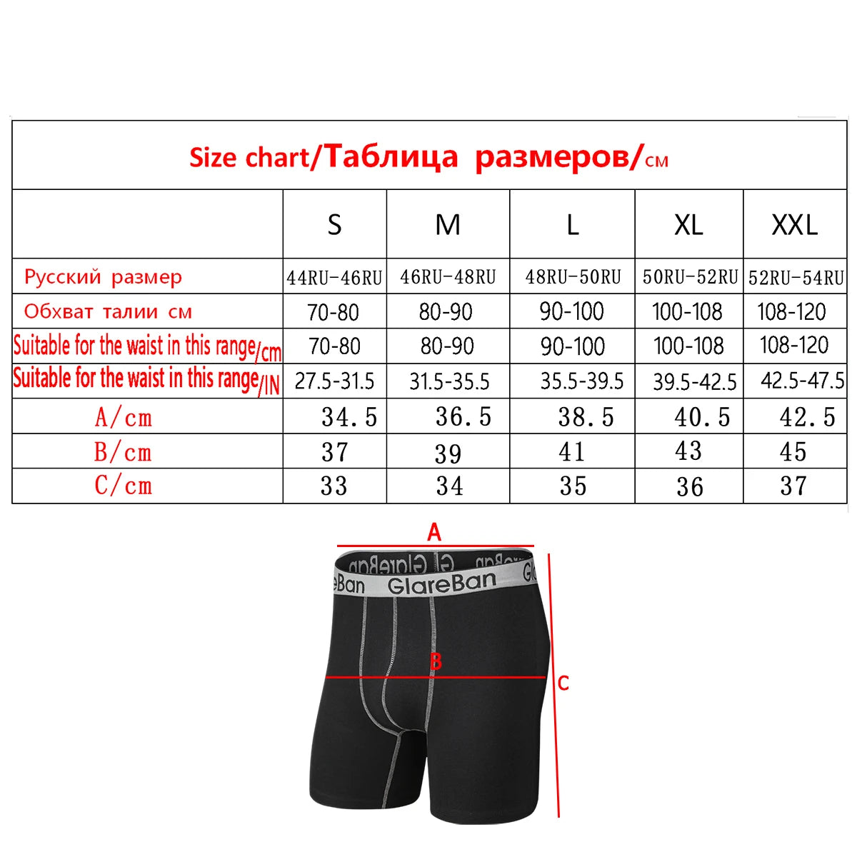4-teiliges Set mittellange Boxershorts Herrenunterwäsche Baumwolle atmungsaktiv männliche Unterhose für Männer Homme Boxershorts Slips weiche Höschen
