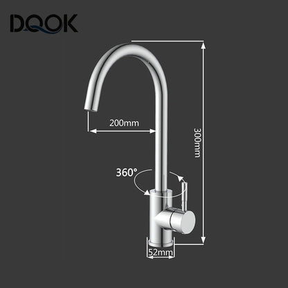 Black Kitchen Faucet Stainless Steel Kitchen Mixer Single Handle Single Hole Kitchen Faucet Brushed Nickle Mixer Sink Tap