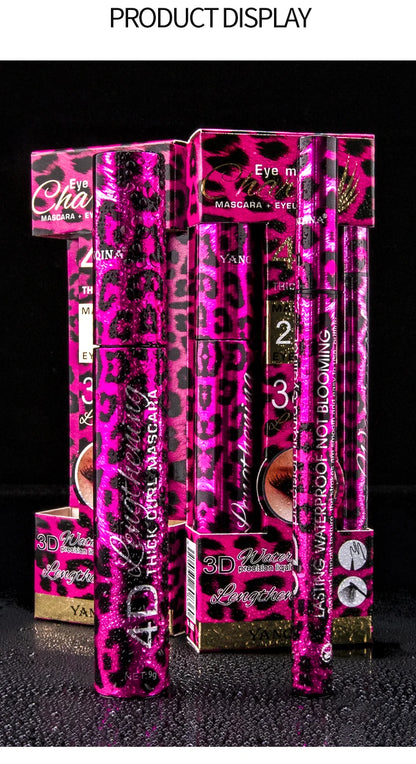 YANQINA Liquid Eyeliner Pencil 4D Waterproof Mascara Set Cosmetics Eye Liner Thick Curling Mascara Eyebrow Pencil Eyes Makeup