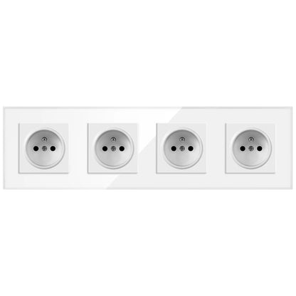 Nywp Französisch standard stecker, glas wallboard, Französisch netzteil, 16a 220V erdung buchse, kind schutz tür