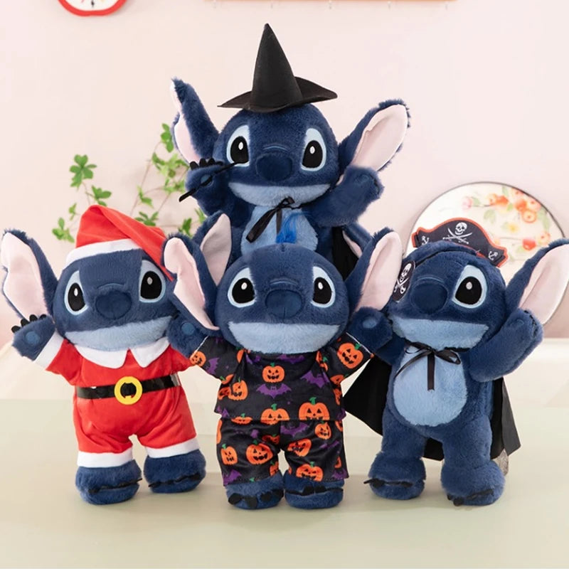 40CM Lilo and Stitch Xmas Disney Plush Toys Cartoon Anime Stuffed Kawaii Halloween Soft Stich Doll Plushie Kids Birthday Gifts.