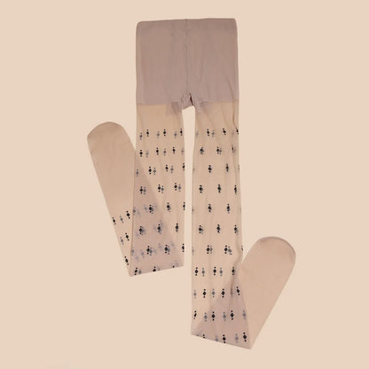 Sexy Printed Black Silk Stockings Thin Women's Base Layer Tights Diamond Pattern Anti-Catch Home Long Tube Socks Summer Thin.