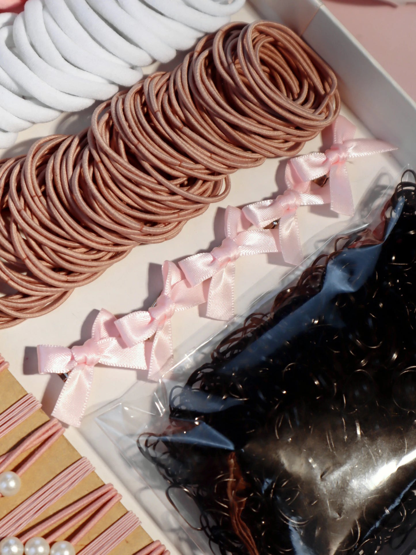 1 Set Pink Hair Accessories Set For Women Girls Hair Claw Hair Tie,Hair Scrunchies Rubber Band For Hair Fashion Hair Accessories.