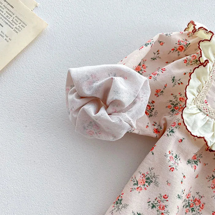 Herbst Frühling Infant Baby Mädchen Bodys + Hut Baumwolle Langarm Blumen Druck Neugeborenen Baby Mädchen Overall Baby Mädchen Kleidung.