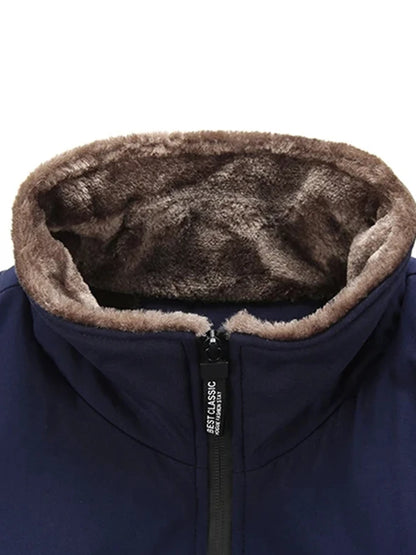 2024 New Men's Padded Cotton Clothing Fashion Casual Solid Color Windproof Lapel Long-Sleeved Jacket Street Beat Men's.