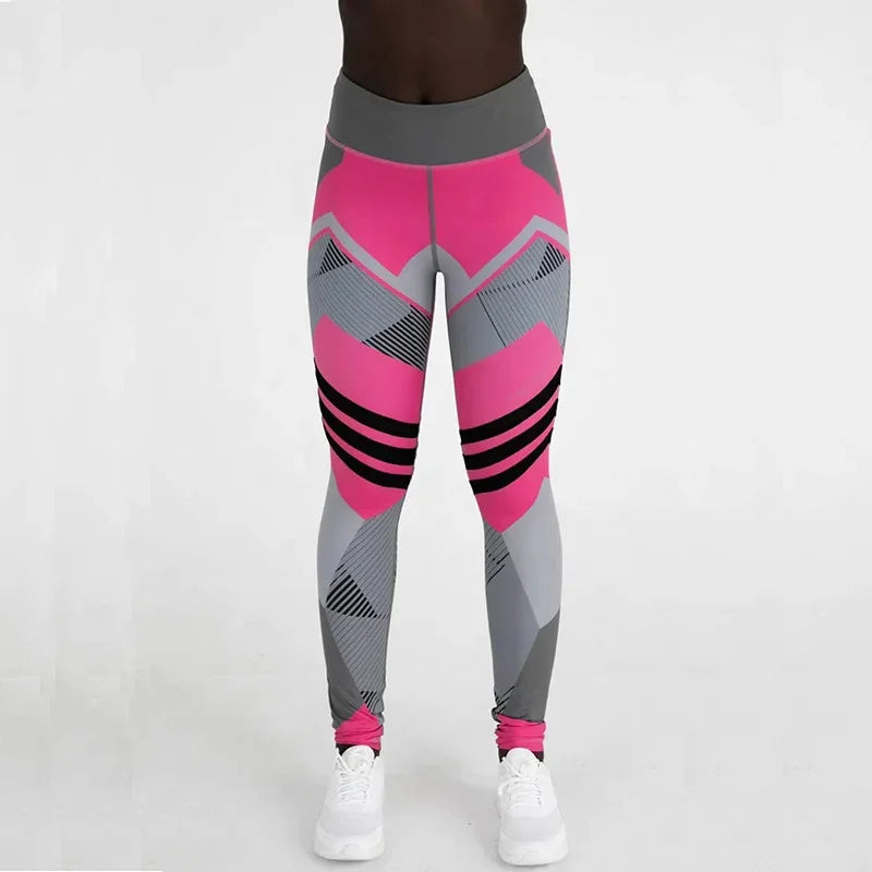 Women Quick Dry Sport Fitness Leggins Geometric Printed Sports Pants Yoga Pants Leggings Slim Tights Trousers For Women S-XXXL.
