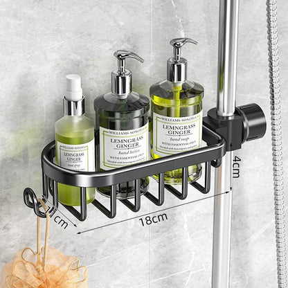 Nicht perforiertes mehrschichtiges Lagerregal für das Badezimmer. Badezimmerregal. Toilettenraum-Duschregal aus Aluminium