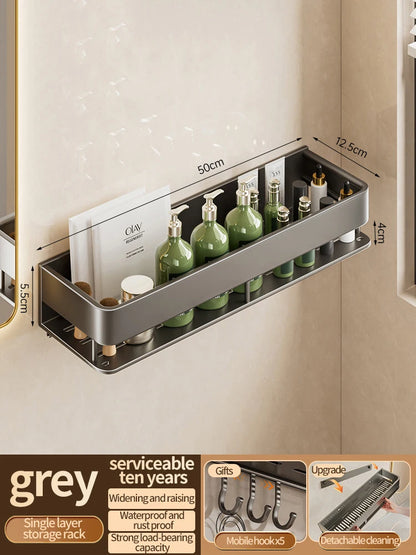 Bad Regal Regale Wand Shampoo Lagerung Rack Für Küche Halter Platz Aluminium Bad Organizer Zubehör