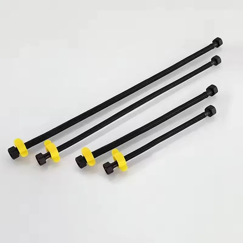 30/40/60/80cm Nylon Braided Water Inlet Hose Black Faucet Heater Pipe Toilet Connection Cold Hot Mixer Inlet Pipe Kitchen