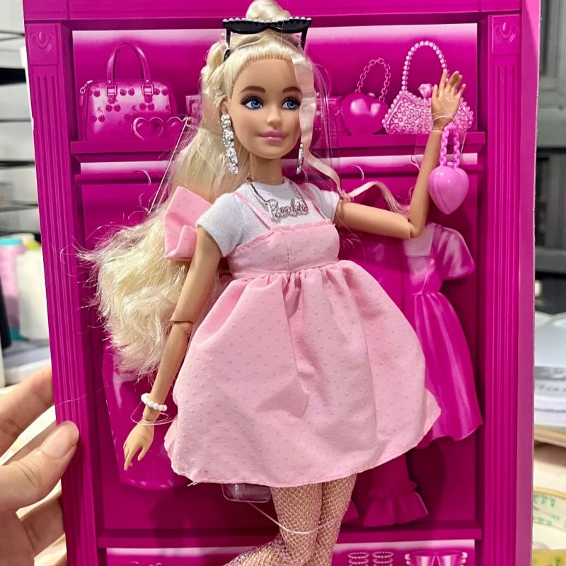 Original Barbie Mermaid Doll Toy Pink Fantasy Ocean Princess Hair Accessories Shell Toys for Girl Movable Joints Fish Tail Doll.