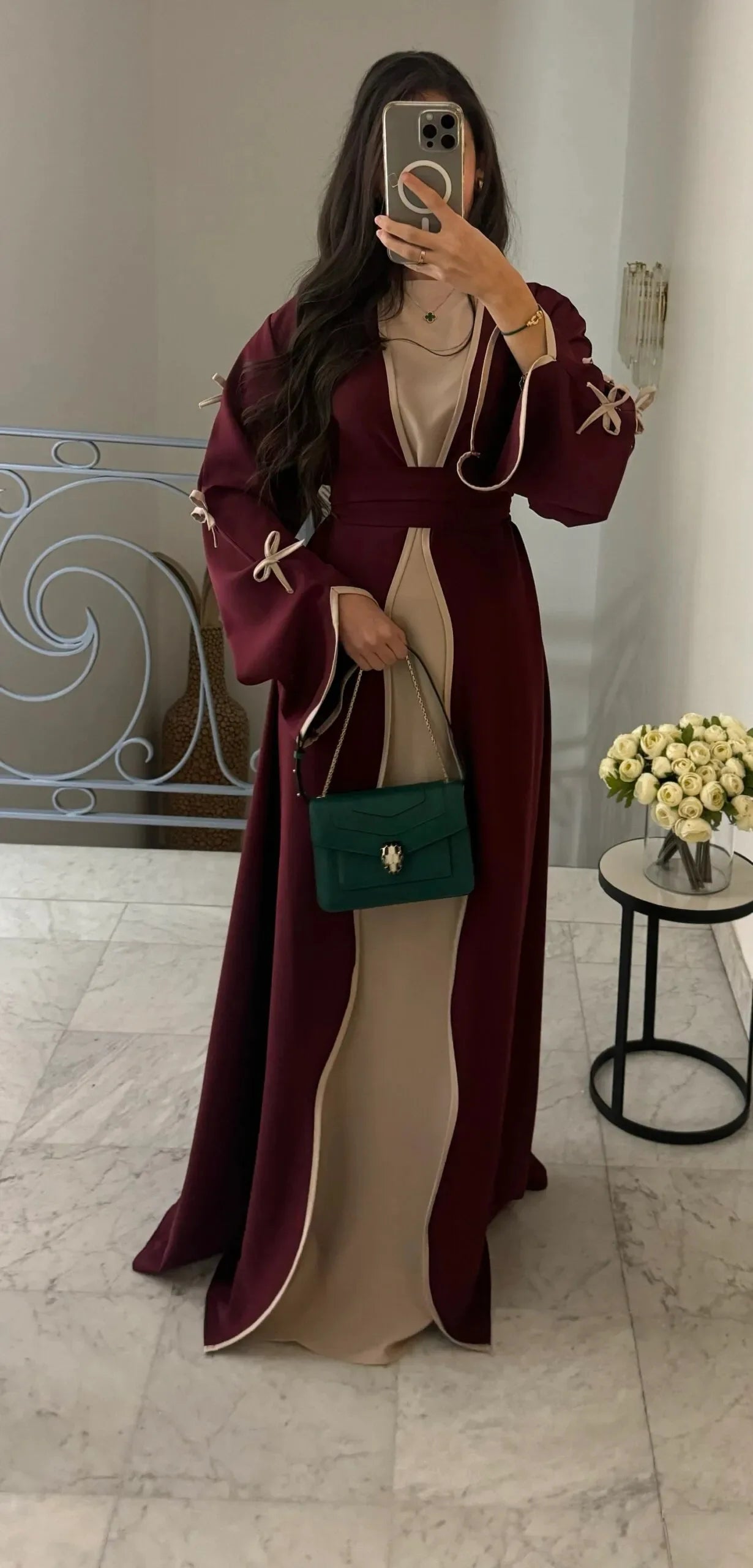 Eid Bow Abaya Women Cardigan Dress Muslim Party Caftan Robe Jalabiya Morocco Dubai Kaftan Islam Vestidos Largos Ramadan 2025.