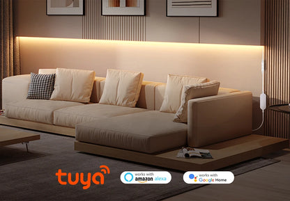 DC 5V USB Neon Light LED Strip Tuya Smart Life Wifi App Control Neon Tube Tape Garden Xmas DecorWork with Alexa,Google Home.