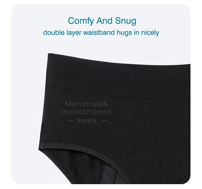 Women Incontinence Underwear Bamboo Fibre High Absorbency Reusable Washable Leakproof Panties for Bladder Leakage.