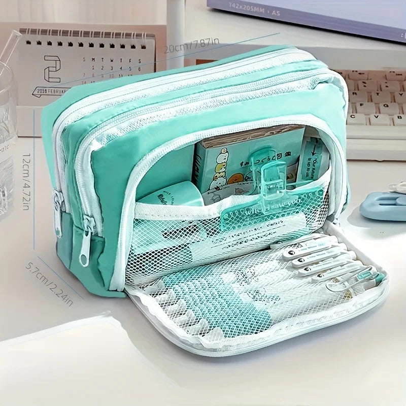 Kawaii Große Kapazität Stift Tasche Koreanische Bleistift Beutel Multilayer Schule Fall Schreibwaren Halter Tasche Student Zurück zu Schule Liefert.
