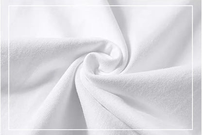 2PCS 100% Cotton Solid T Shirts Men's and Women's Short Sleeve White Tees Casual Breathable Loose Round Neck T-shirt Couple Tops.