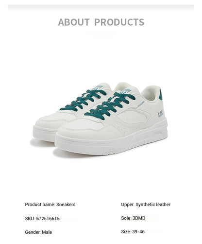 361 Degrees Men's Board Shoes Spring New Casual Versatile Thick Soled Leather Comfortable Trendy Durable Male Sneaker 672516615