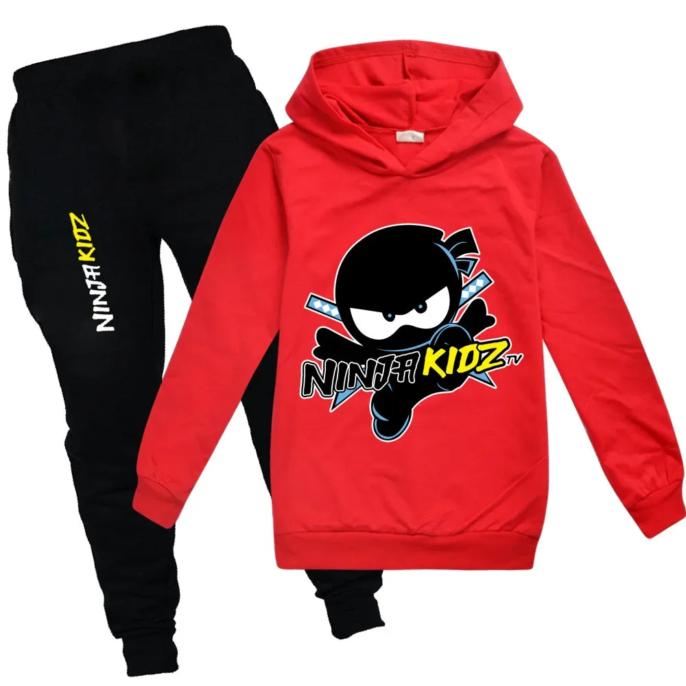 Ninja Boys Clothing Set Spring Autumn Fashion Hoodies Tracksuit NINJA KIDZ Hooded T-Shirt Suit Children Kid Girl Sweatshirt.