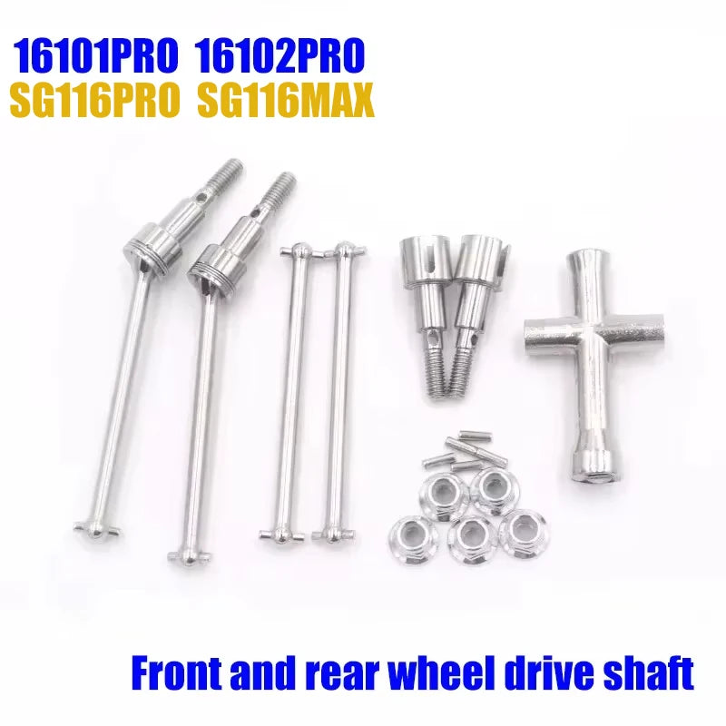 SCY 16101PRO 16102PRO SG116MAX RC Automotive Parts Turning Shaft Gear Bearing Pull Rod Steering Cup Swing Arm Motor Tire Screws