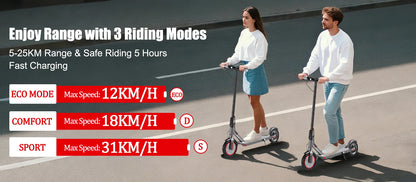 AOVOPRO TX01/365GO Electric Scooter 2025 New Design 350W Super Power Folding Dual Brake Electric Scooter 31KM/H 5-28KM Range.