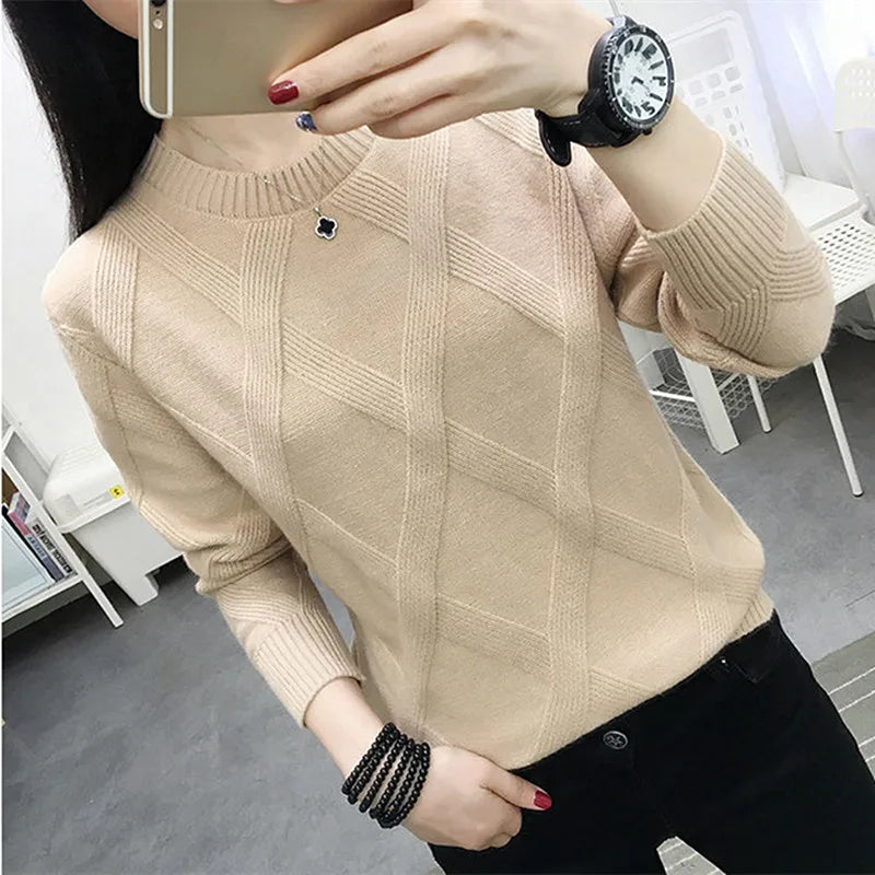 Frau Langarm Top Neue Rundhals Pullover Frauen Bodenbildung Shirt Casual Frühling Herbst Außerhalb Tragen Pullover Pull Femme.