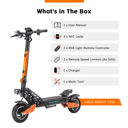 HALO KNIGHT T102 Professional Electric Scooters Free Shipping 52V 1200W 21Ah E Scooter 50KM/H E-Scooter Folding Adults Scooter.