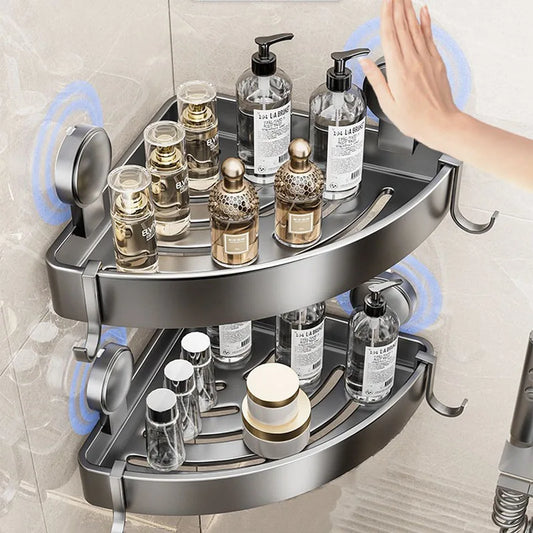 Badezimmerregale, Saugnapf, Wandmontage, Eckregal für Dusche, ohne Bohren, Zubehör, Zubehör, Hardware-Befestigung, Zuhause