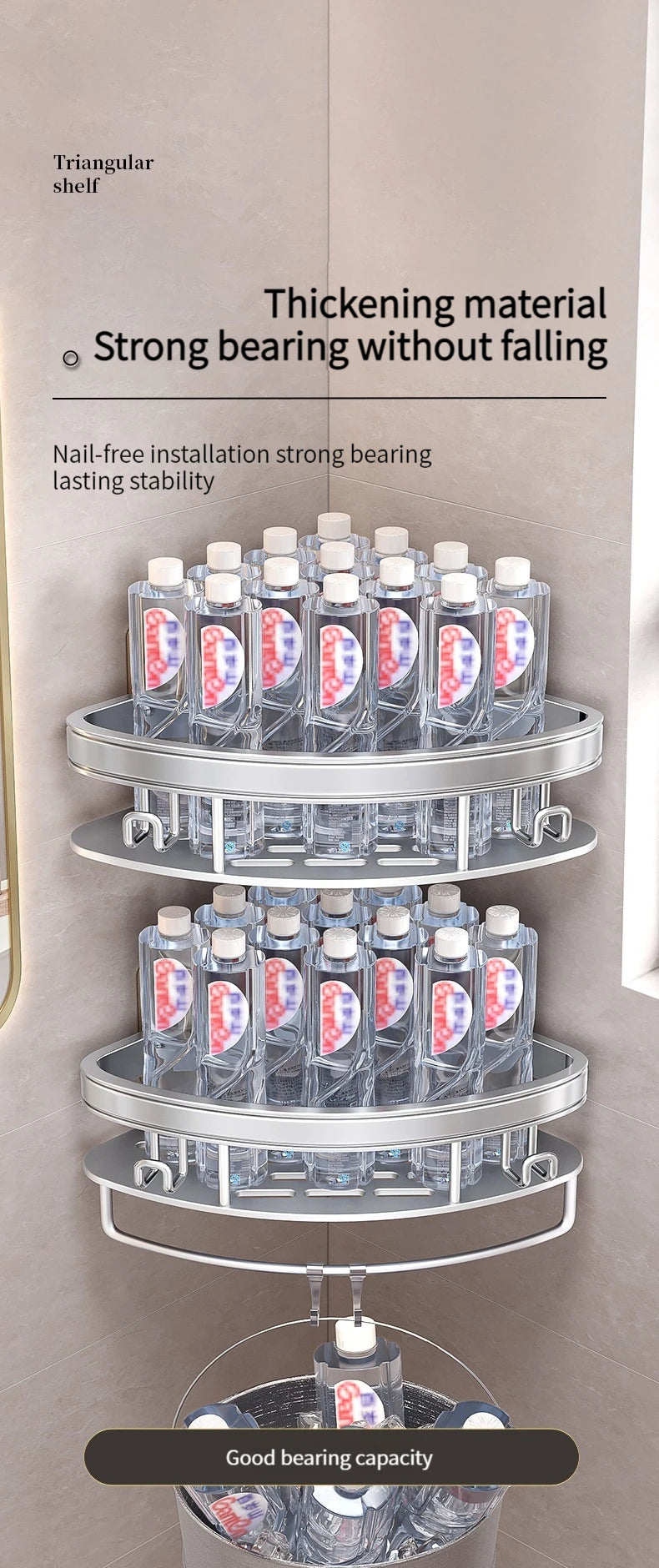 Yun jie ya Free Punch Bad Lager regal Kleiderbügel WC Eck regal Veranstalter Wand Dusch regal Wohn accessoires