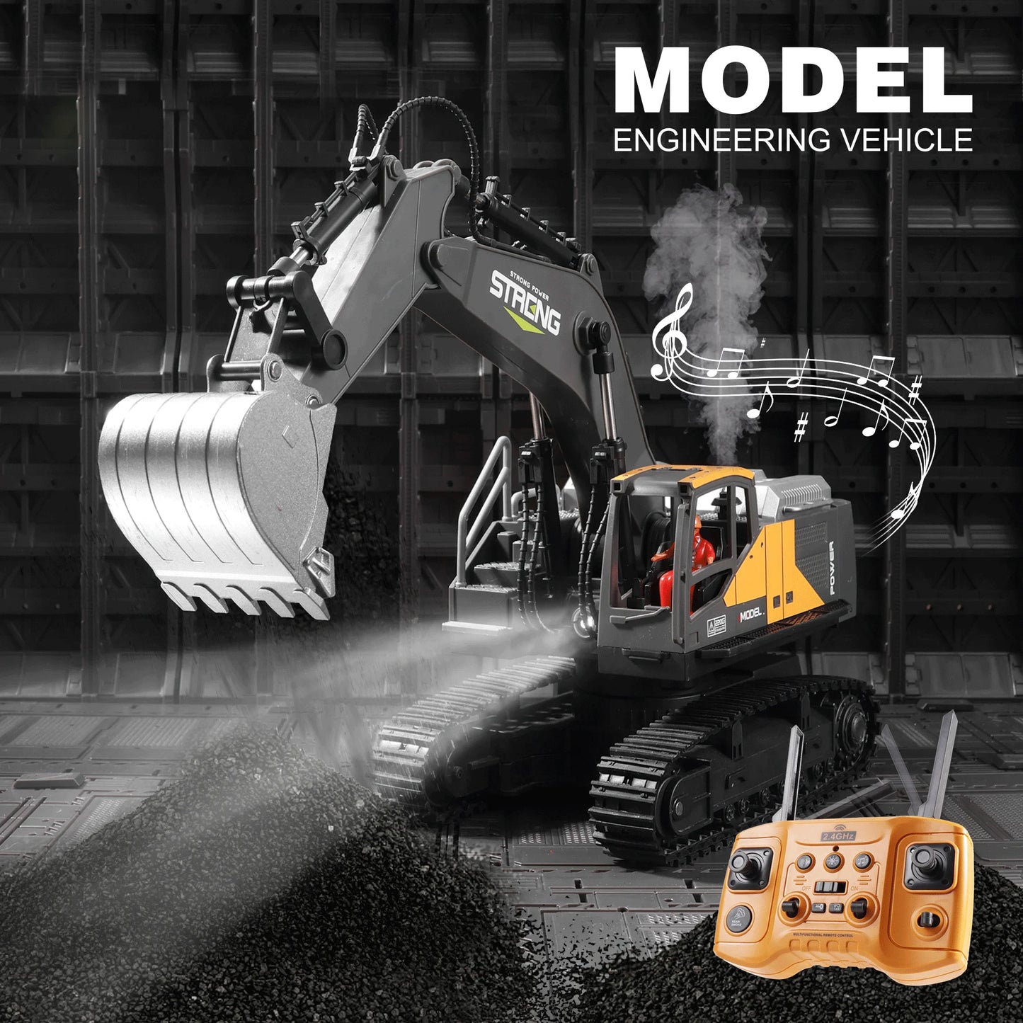 ZWN 1/16 1/20 Remote Control Excavator Dump Truck RC Model Car Toy Professional Alloy Simulation Construction Vehicle for Kids.