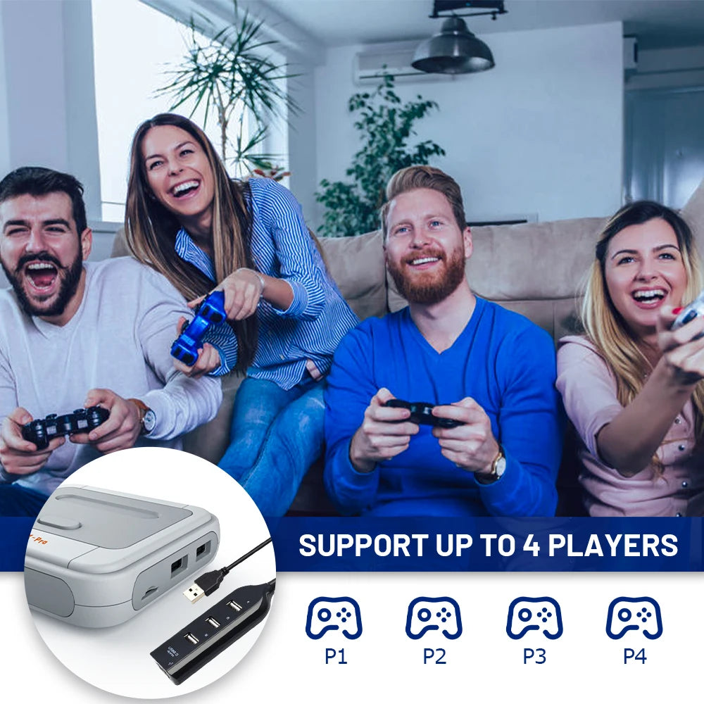 KINHANK Super Console X Pro Retro Game Console Support 50 Emulators 60000 Video Games for DC/MAME/Naomi with Gamepads Kid Gift.