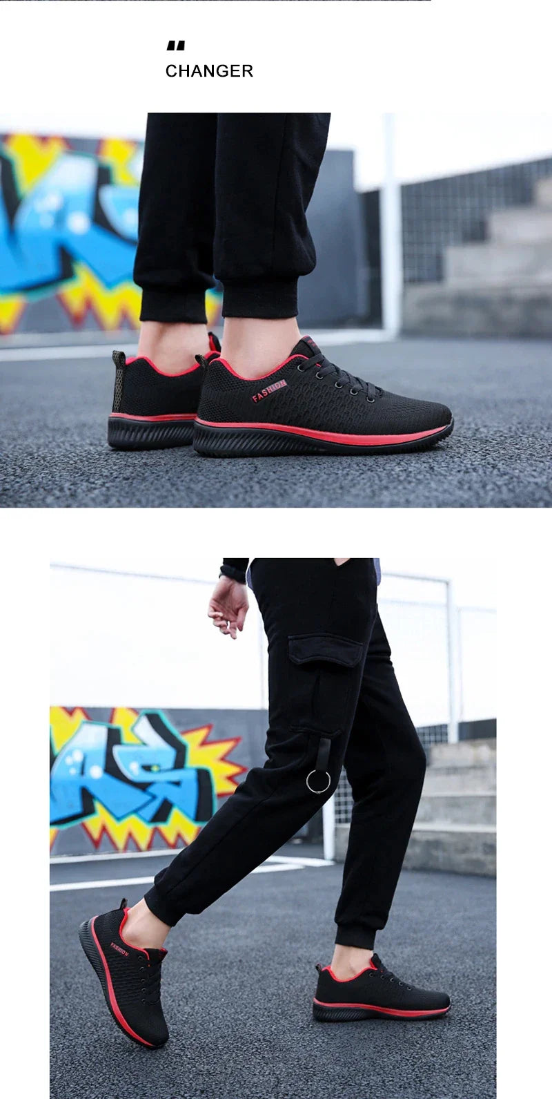 YRZL Sports Shoes for Men Shoes Sneakers Black Shoes Casual Men Knit Sneakers Breathable Athletic Running Walking Gym Shoes.