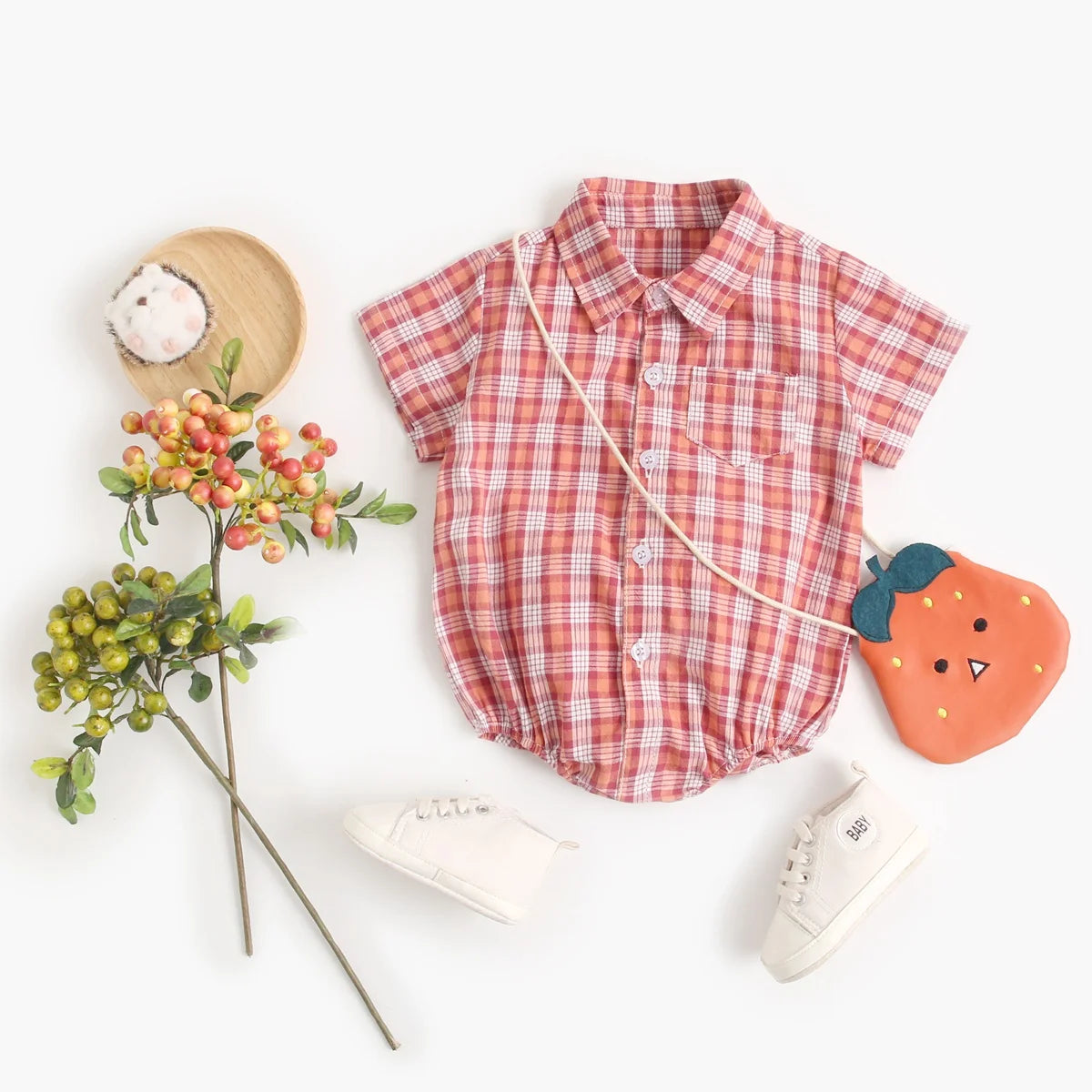 Sanlutoz Baumwolle Baby Jungen Bodys Mode Neugeborenen Kleidung für Baby Jungen Kurzarm Sommer Baby Kleidung Plaid