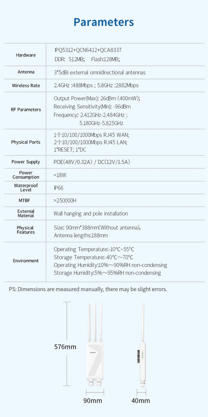 COMFAST BE3600 WIFI7 Outdoor AP Router 2.4G/5.8G Dual Dand Long Range signal Extender Amplifie wireless WiFi Repeater waterproof.