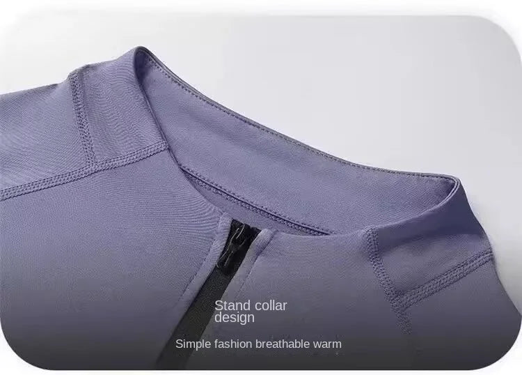 Running jacket men's autumn outdoor training jacket autumn and winter new fashion versatile zipper thin sports top outdoor marat.